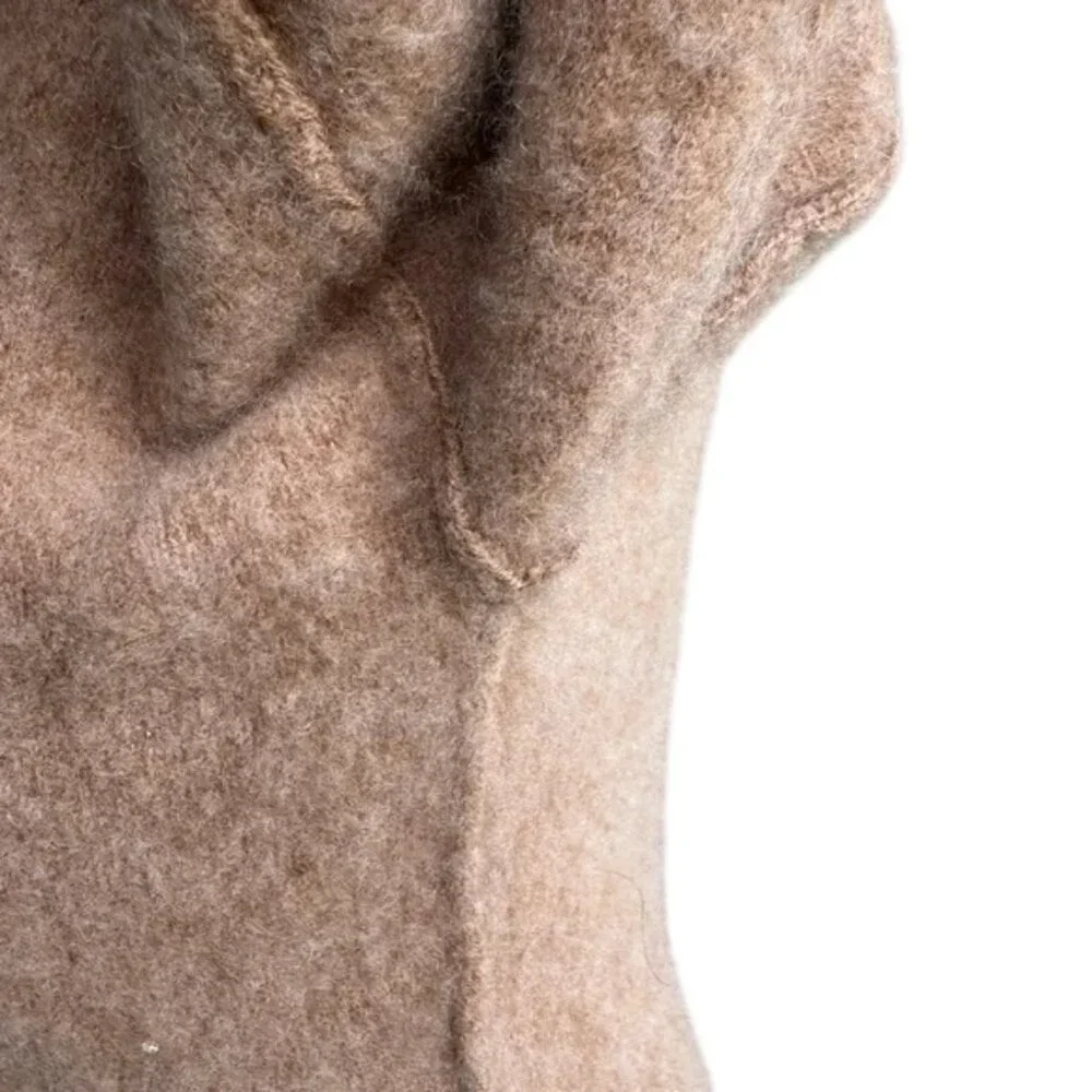 The Group by Babaton tan ribbed turtleneck cashmere sweater size M - Picture 7 of 10